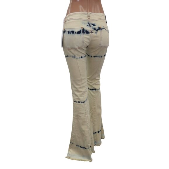 ONE TEASPOON Ziggy Tie Dye Bleach Flare Bellbottom Jeans 28 - Picture 8 of 10